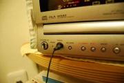 CDコンポの出力に付属のジャックを挿し