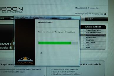 インストール中。