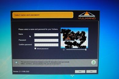 VulkanoFlowに名前付け。なににしよーかなー。あとはパスワードも設定。