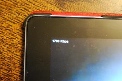 家の無線ネットワーク上での通信速度。