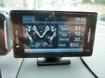 エンジン負荷(エスティマは表示できない場合もあったのですが、うちの車は表示されました。)