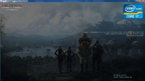 FinalFantasyXⅣOfficiarlBenchmarkのhigh設定。最大消費電力は168wで、スコアーは3079点。ギリギリかな?でも、LOWで遊ぶほうがよさそうですね。