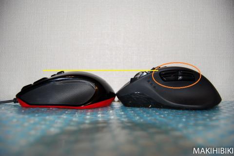 高さ比較+左面のボタン G700には4つのボタンがある