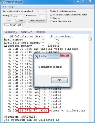 i7-2600の定格だと11.073秒