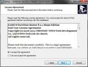 「I sccept the agreement」をチェックし、「Next」クリック