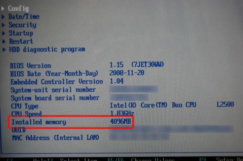 4GB認識されていました