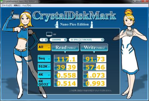 WD20EARS BIOS最適化後計測
