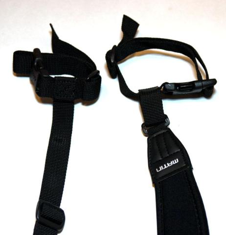 左が下、肩当に近い右が上