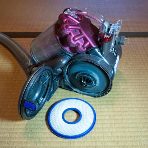 タイヤの片側にフィルターが装着されています