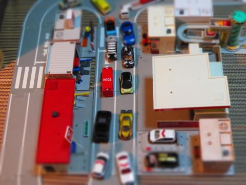 ジオラマ風、室内