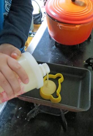 フライパンへ投入