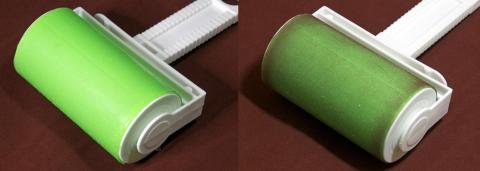 左が水洗い後、クリーナーをかけた直後