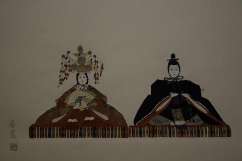 内裏雛掛け軸:ISO 100、F5.6、1/8秒、52mm