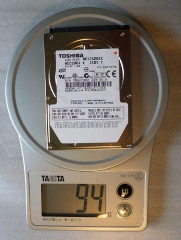 元HDDは94g