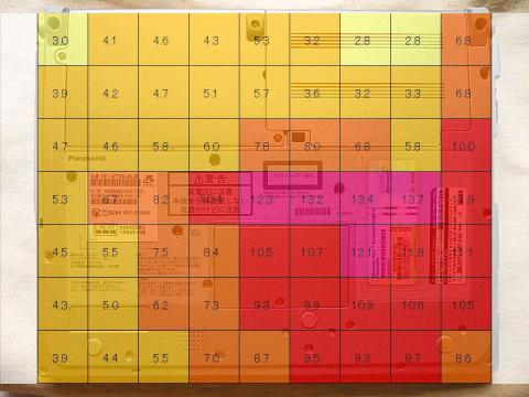 ストレージエリアも4~5℃の上昇