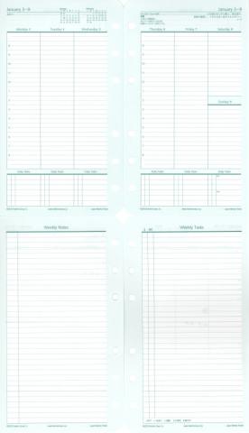 見開き1ページに1週間分のスケジュール