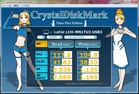 SATA3接続のWD1002FAEX並のスピード!