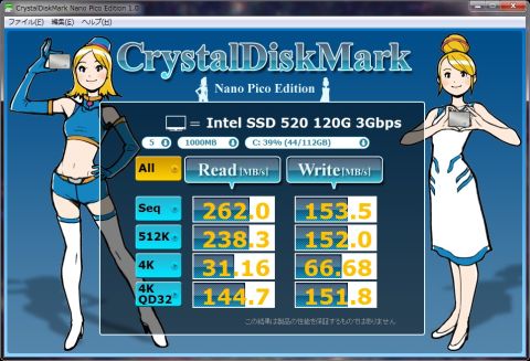 Read系はSSD320と大差なくなってしまったが、write系は特にRandam系が明らかに速い!