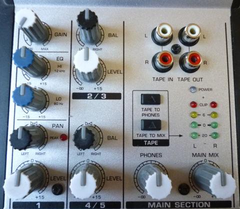 操作部。TAPE(って今は使わないか)の接続も可