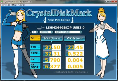 USB3.0接続でも速くはないね...