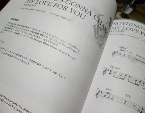 吹き方のガイドなどが記される各曲の冒頭部分