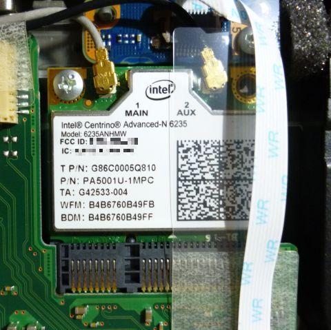 Wi-Fi + Bluetooth アダプタはCentrino Advanced-N 6235