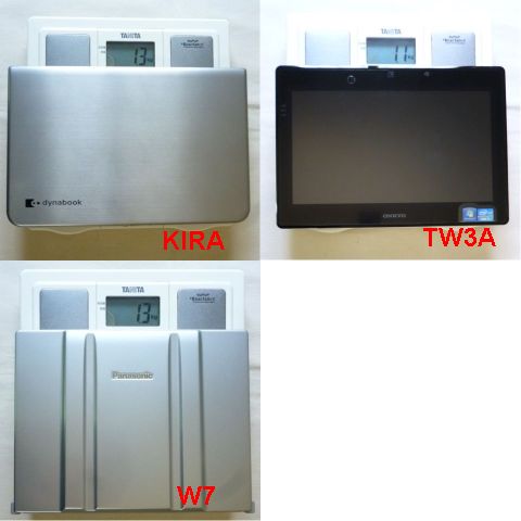 さすがにスレートPCは軽い。