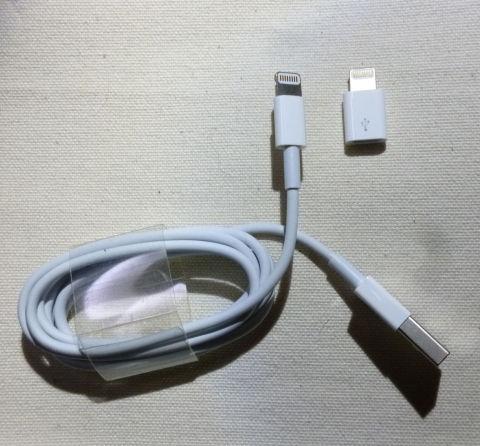 Lightningケーブルと比較すると小ささがわかる