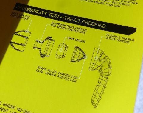 アルミのドライバー取り付け部とブラスのハウジングを持つ構造。