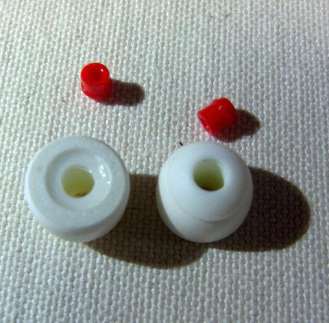 例によってEtymotoc用ステム径拡張パイプつき