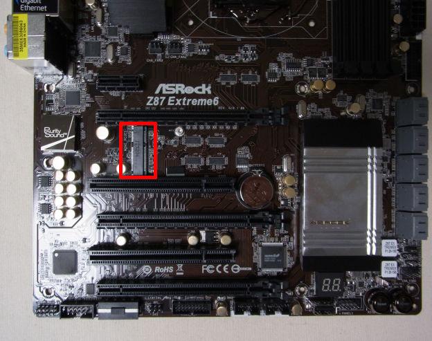 この3番スロットがmini-PCI Expressになっている