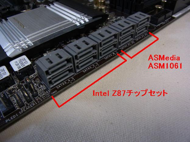 10ポートのSATAポートは通常では十分量