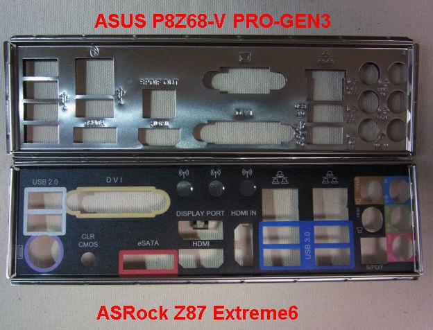 リアパネルのデザインはASRockの方が断然良い
