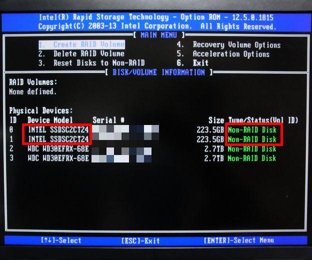 当然最初は「Non-RAID Disk」