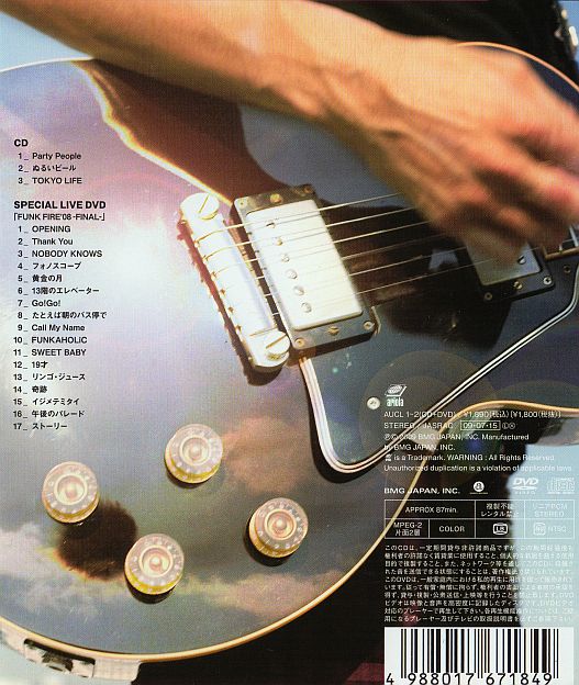 空が映ったLes Paul。スガ自身もギターは結構ウマい。
