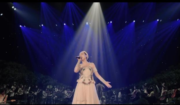 星空のライヴでの大編成ストリングスをバックに歌うMISIA