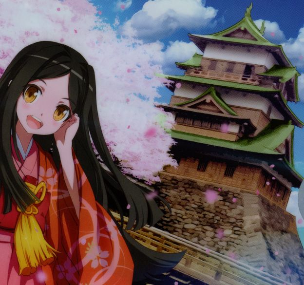 お城(諏訪高島城)と一緒