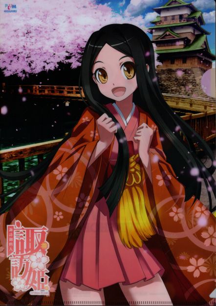 同じ桜咲く諏訪高島城をバックにしたカットだが、ポーズが違う。