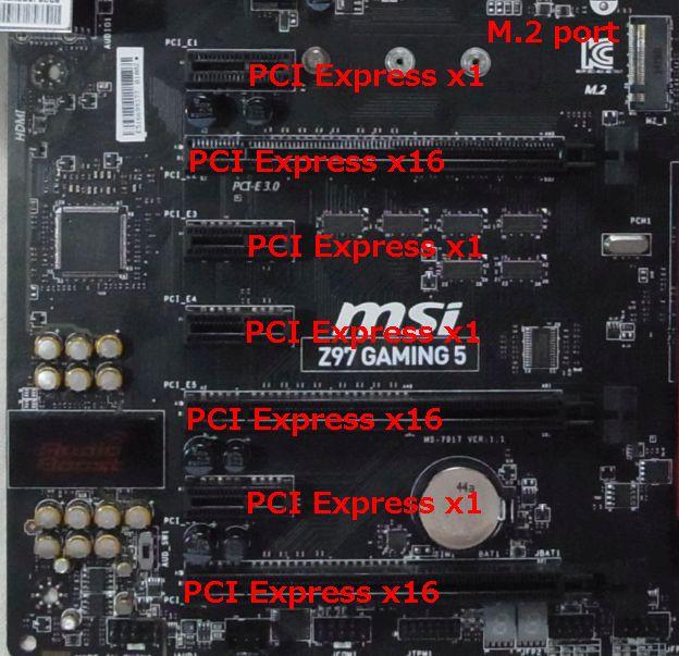 スロット周りはこういう配置。