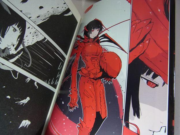 閑の乗機702号機を模した胞衣でできた機体に乗る紅天蛾