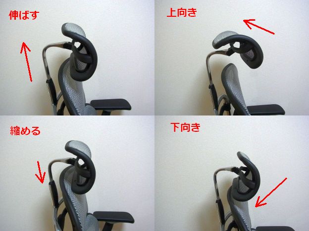 ヘッドレストには前後調節はない