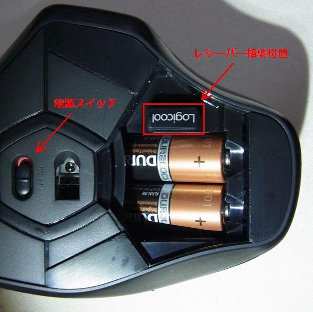 専用のレシーバーはここにしまえる