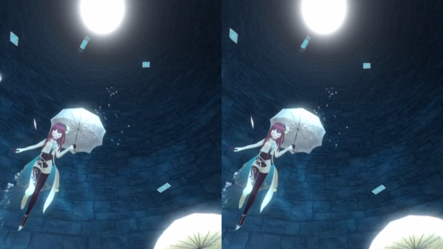 井戸のシーンで見上げると3人が降ってくる