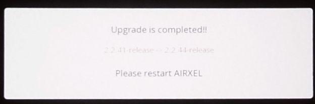 (読み取りづらいが)2.2.41⇒2.2.44にヴァージョンアップ完了!