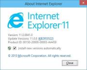 IEのバージョン表示