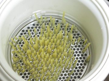 網に予めパスタをセットしておけばスムーズに調理できます。