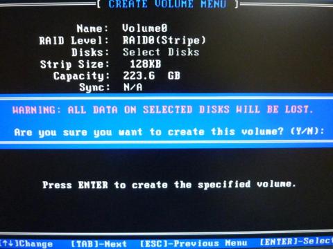 作成しますか?と聞かれるのでY