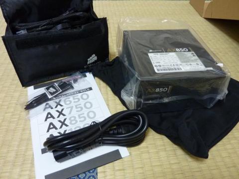 CORSAIR 80PLUS GOLD認証取得850WPC電源 CMPSU-850AXJP パッケージ内容