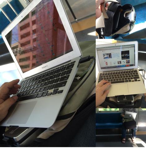 電車内で広げた感じ。