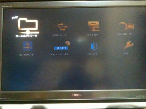 ホームネットワーク:初期画面